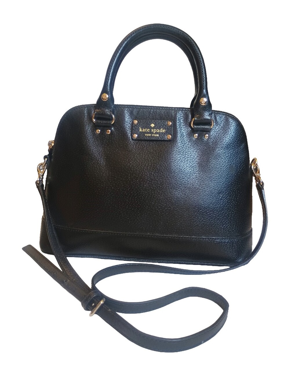 kate spade Black Pebble Leather Crossbody Satchel